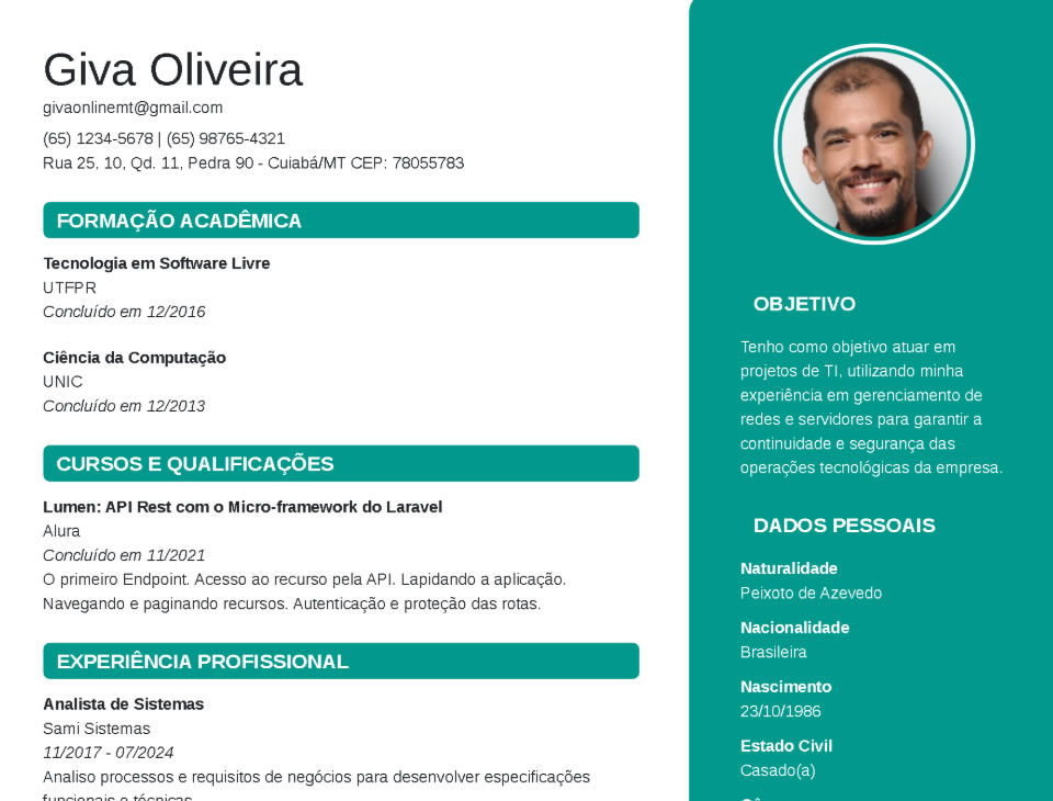 Para quem o currículo moderno é indicado?